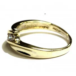 14 kt zlatý prsten s brilianty