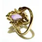 Prsten s ametystem a brilianty s obsahem zlata