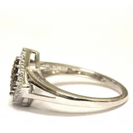 14 kt zlatý prsten s brilianty