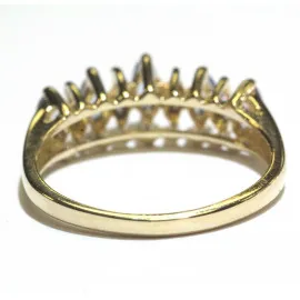 14 kt zlatý prsten s iolitem a brilianty