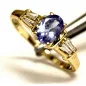 Prsten s tanzanitem a brilianty s obsahem zlata