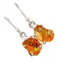 Stříbrné naušnice s mandarinkým citrínem