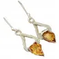 Stříbrné naušnice s mandarinkým citrínem