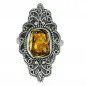Stříbrný prsten s citrínem