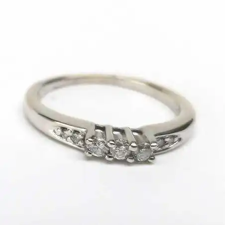 14 kt zlatý prsten s brilianty