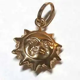 14 kt zlatý přívěsek slunce