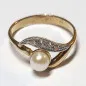 14 kt zlatý prsten s perlou