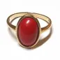 14 kt zlatý prsten s mořským korálem