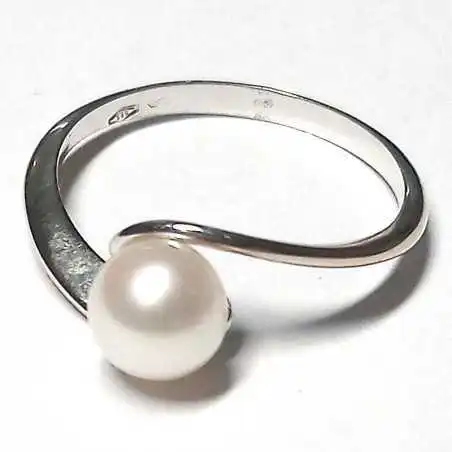 14 kt zlatý prsten s perlou