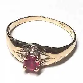 14 kt zlatý prsten se zirkonem