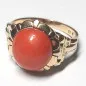 14 kt zlatý prsten s mořským korálem