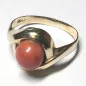 14 kt zlatý prsten s mořským korálem