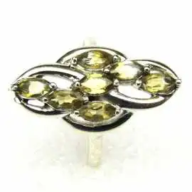 Stříbrný prsten s citríny