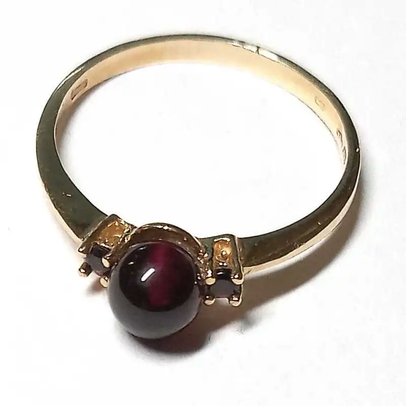 14 kt zlatý prsten s ametystem