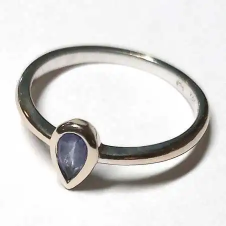 14 kt zlatý prsten s iolitem