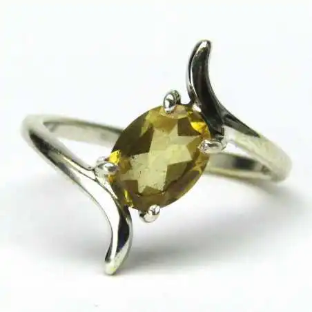 Stříbrný prsten s citrínem