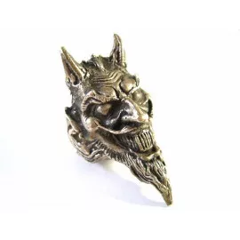 Unikátní starožitný stříbrný prsten čert