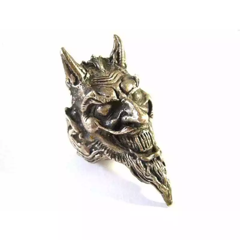 Unikátní starožitný stříbrný prsten čert