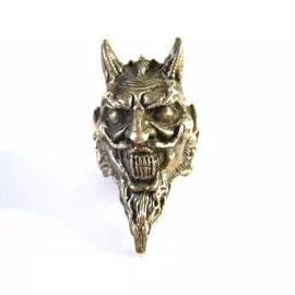 Unikátní starožitný stříbrný prsten čert