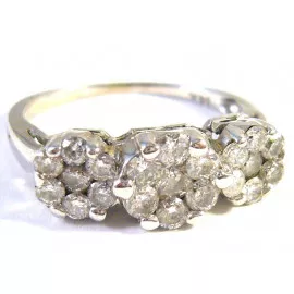 Luxusní starožitný zlatý briliantový prsten 0.83 kt