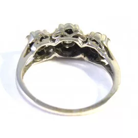 Luxusní starožitný zlatý briliantový prsten 0.83 kt