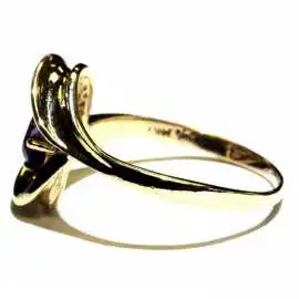 14 kt zlatý prsten s ametystem