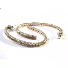 Stříbrné naušnice s bílými topazy