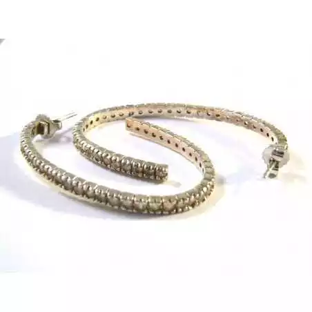 Stříbrné naušnice s bílými topazy