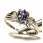 14 kt zlatý prsten s tanzanitem a brilianty