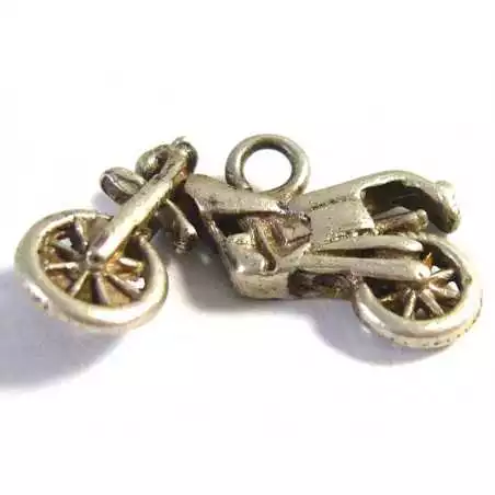 Stříbrný přívěšek motorka