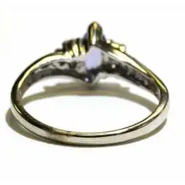 14 kt zlatý prsten s tanzanitem a brilianty