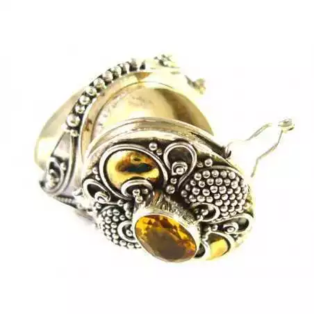 Stříbrný jedový prsten s citrínem