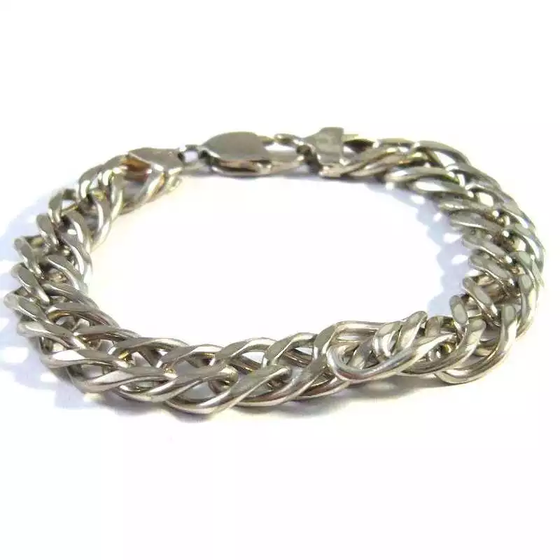 Stříbrný masivní náramek z Itálie