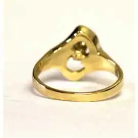 14 kt zlatý prsten s briliantem 0.10 kt