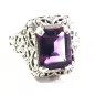 Stříbrný prsten s ametystem