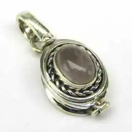 Stříbrný jedový přívěšek s růženínem