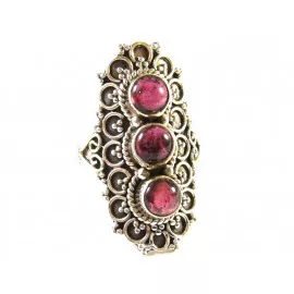 Stříbrný prsten s ametysty