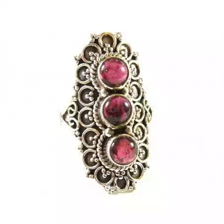 Stříbrný prsten s ametysty