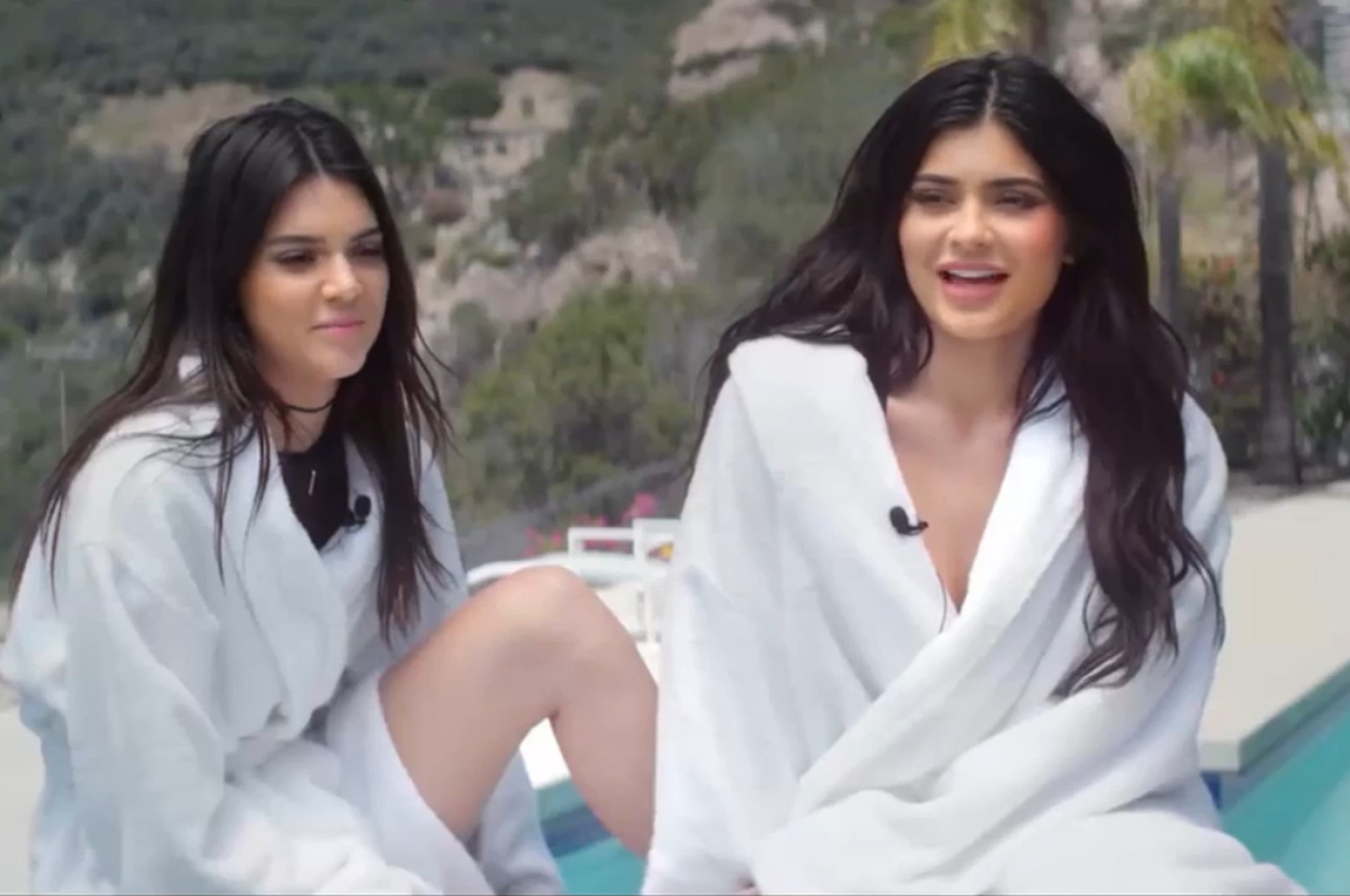 Kendall and Kylie Jenner in interview for Kendall + Kylie Swimwear at Topshop
