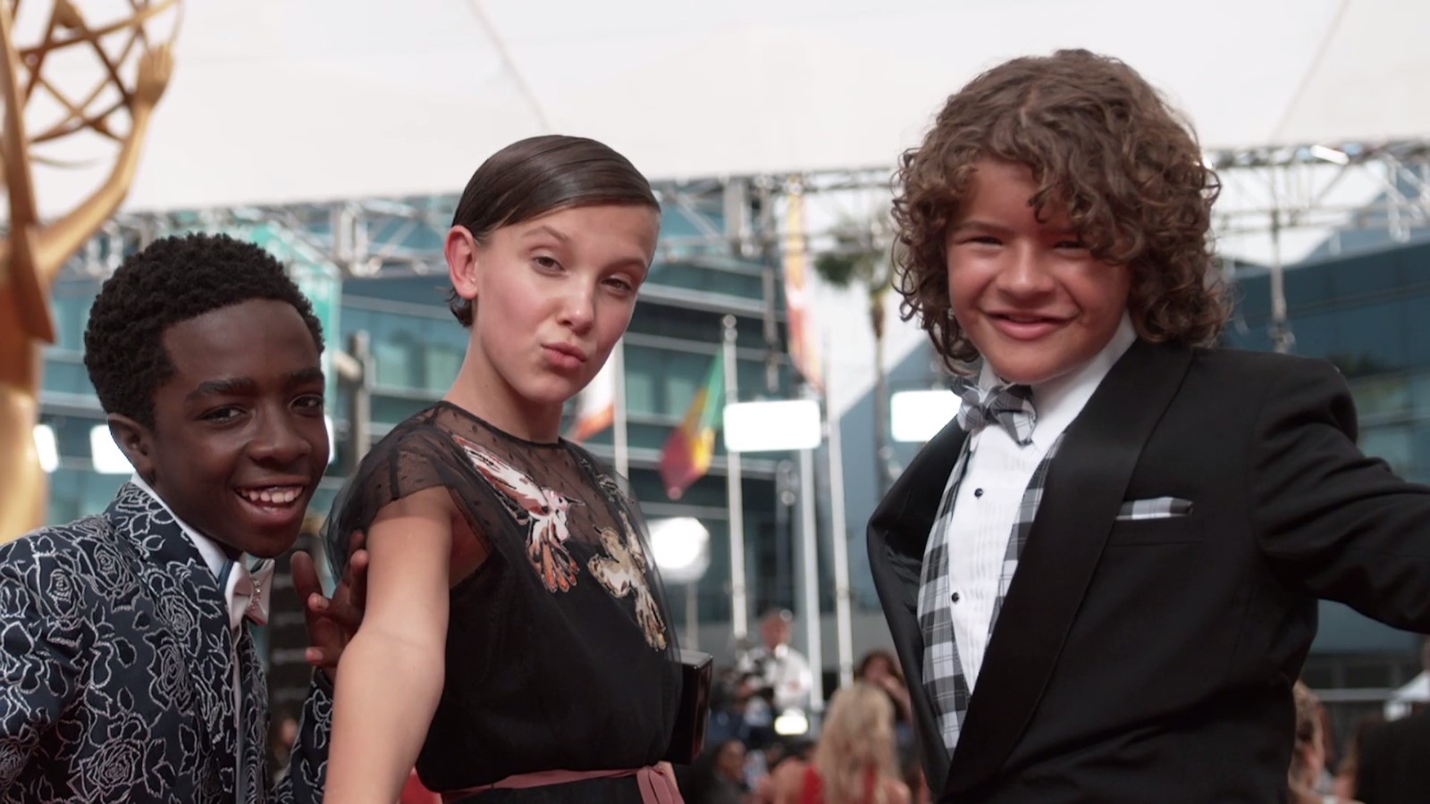 Stranger Things cast at Emmy Awards Red Carpet in 2016
